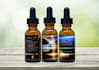 cbd packaging box design and hemp label with 3d mockup