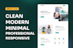 create a clean and modern landing page design
