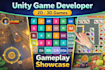 develop 2d or 3d unity games for mobile, PC, or web