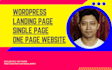 create landing page, single page, one page website professionally