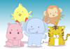 draw cute and friendly animals cartoon