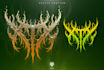 death metal, deathcore, or metalcore logo symbol or initial