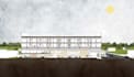 render plans, section, elevation with collage style