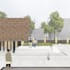 render 3d exterior visualization with collage style