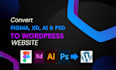 convert your figma, xd, or PSD design into wordpress site