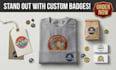 design a bold circular emblem and crest badge for your team or coffee shop