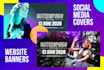design complete social media posts, banner ads, web banners