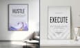 create wall art design and vintage poster design