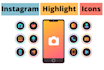 create customized instagram highlight icons