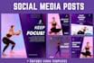 design social media posts and editable templates