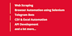 do python scripting, automation in selenium, web scraping