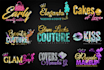do 3 beautiful feminine luxury glitter logo design