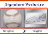 trace, vectorize signature in vector format