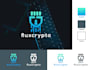 do digital tech, crypto security and technology logo