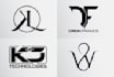 do unique initials letter monogram logo design