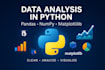 do data analysis in python pandas, matplotlib, and numpy