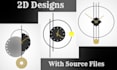 make wall clocks 2d and 3d