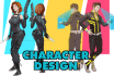 do character design, concept art or comic character nft
