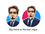 draw cartoon caricature headshot avatar from photo