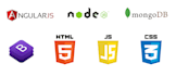 code in html5, angular, react js, and javascript