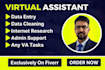 do data entery and find targeted lead as a virtual assistant