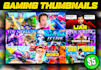design high quality youtube gaming thumbnails