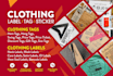 design clothing label, neck label, care label, sticker, hang tag   or swing tag