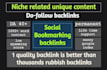built social bookmarking and profile backlinks manually