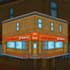 create illustration of any building with cartoon style