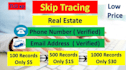 real estate skip tracing and bulk skip tracing service