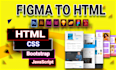 convert psd to html, figma  to html, xd to responsive website