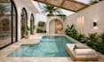 design landscape, garden and backyard with realistic 3d rendering