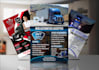design logistics truck dispatch cargo truck freight broker flyer