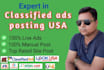 do your classified ads posting top ranking site in USA