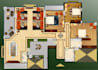 architectural photoshop production for plan and sections