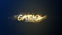 gold particle logo animation