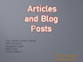 write blogposts online content and high quality articles