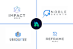 design minimalist and modern tech crypto logo for business or startup