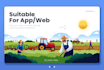 create modern 2d flat illustration