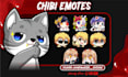 create custom cute chibi twitch emotes or sub badges