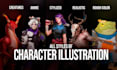 paint character concept art and illustration for you