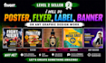 design professional social media posts, ads, flyers, posters, and banners