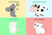 draw a cute cartoon animal mascot clipart character
