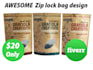 design zip lock bag or pouch design