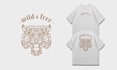 simple tshirt design with engraving style