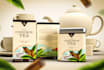 design a modern food product packaging label with 3d image