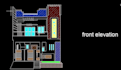 design front elevation of 2d house plan