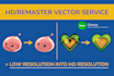 manually vectorize any image or logo into HD quality