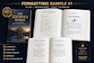 do book formatting, layout design for KDP lulu ingramspark