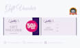 design voucher, coupon, gift certificate, postcard and label